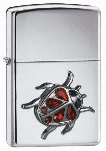 Zippo Silver Ladybug lights 20509