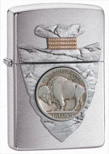 Zippo Piercing Buffalo Nickel lights 20516