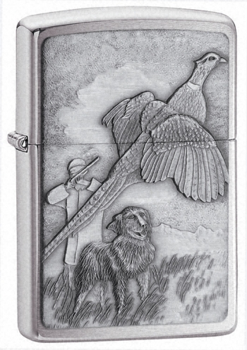 Zippo Flushing Pheasant Emblem lights 20853