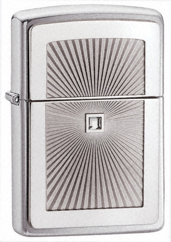 Zippo *picture Perfect Chrome Emblem lights 20882