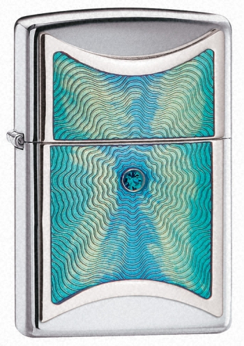 Zippo Splash Emblem High Polished Chrome 20884