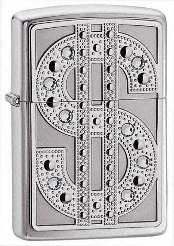 Zippo Bling Emblem lighter 20904 Lifetime Guarantee