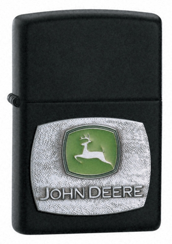 Zippo **john Deere Emb Black Matte lights 20941