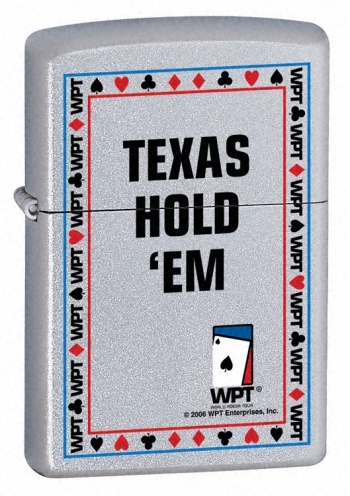 Zippo Wpt Texas Holdem Satin Chr lights 20983