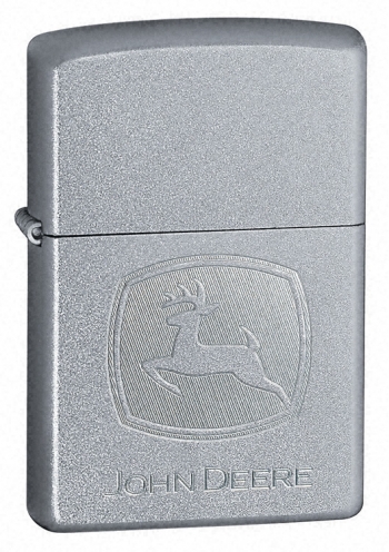 Zippo John Deere Silver Satin lights 21003