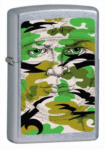 Zippo **hidden Face Street Chrome lights 21005