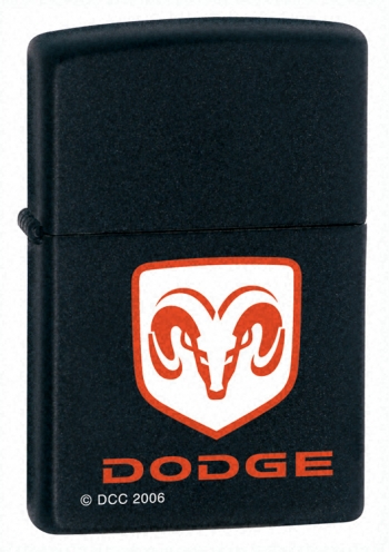 Zippo Dodge Ram Head Blk Matte lights 21015