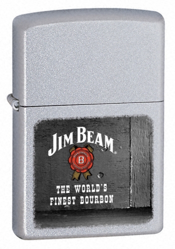 Zippo Jim Beam Rosette Satin Chrome Model 21018
