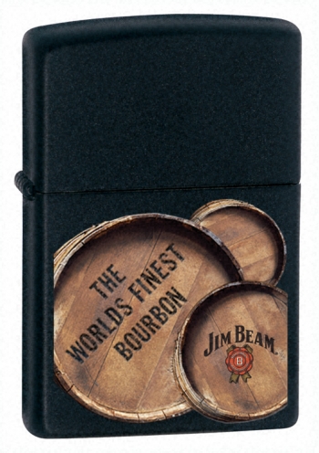 Zippo Jim Beam 3 Barrels Blk Matte lights 21019