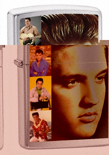 Zippo Elvis Memories Br Chrome lights 21021