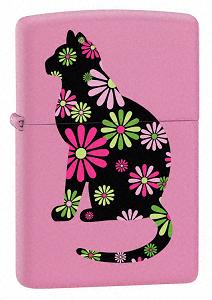 Zippo Funky Cat Black Ice lights 21026