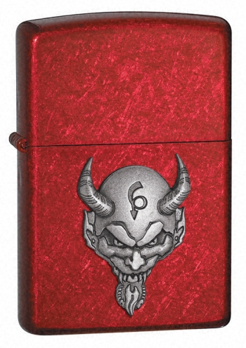 Zippo El Diablo Emblem Candy Apple lights 21061