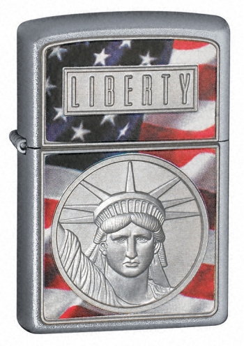 Zippo Face Of Liberty Emblem lights 21074