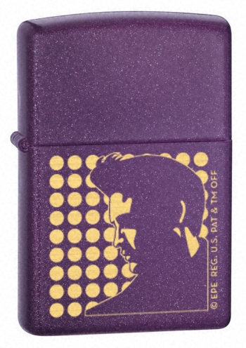 Elvis Silhouette Lighter Z21080 Purple Shimmer