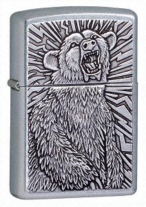 Zippo Grizzly Bear Street Chrome lights 21231