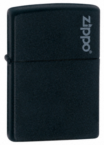 Zippo Black Matte W-zippo Logo lights 218L