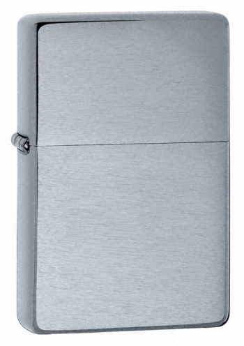 Zippo Vintage Brushed Chrm W-o Slash lights 23025