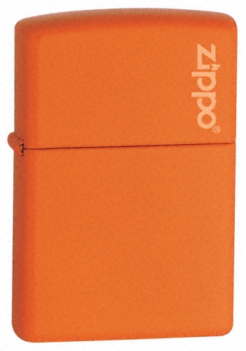 Orange Matte Windproof Lighter With Zippo Logo 231L