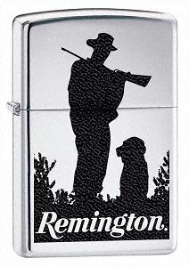 Zippo Remington Hunter & Dog lights 24028