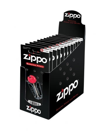 Zippo 6 Flint Indiv Cards Display lights 2406N