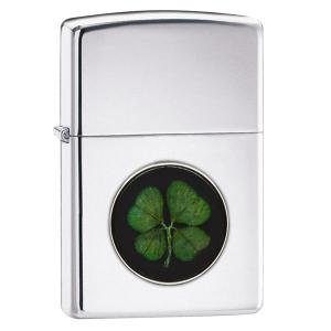 Zippo 24667 Lucky Black Clover Emblem Lighter