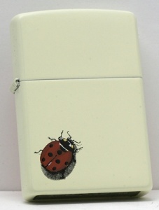 Zippo Cream Matte Ladybug Lighter 24675