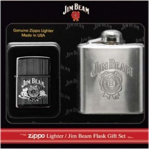 Zippo Jim Beam Lighter- Flask lights 24679