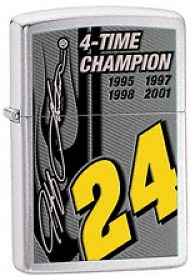 Zippo Jeff Gordon 4 Time Champion lights 24689