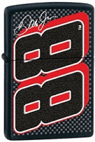 Zippo #88 Dale Jr. Black Matte lights 24693