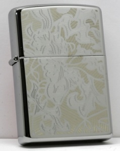 Zippo Flower Lighter 247009 High Polished Chrome
