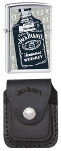 Zippo Jack Danie Set- Lightr -pouch lights 24707