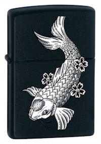 Zippo Fish Black Matte lights 24713