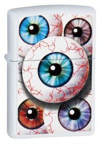 The Zippo Eyeball Z24716 White Powder Coat Finish