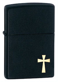 Zippo Cross Black Matte Lighter Z24721 Windproof