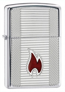 Zippo Armor High Polished Chrome 24740 Red Flame