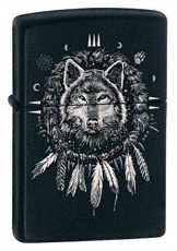 Zippo Black Matte Wolf lighter 24765