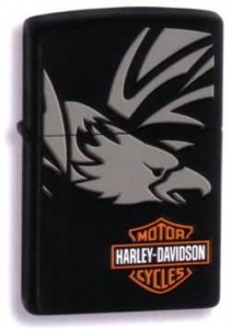 Zippo Harley Davidson Eagle Black Matte Lighter 24773