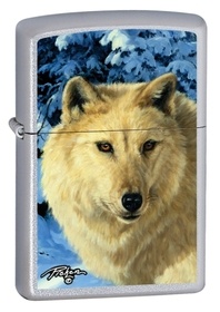 Zippo Linda Picken  White Wolf lights 24784