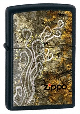 Zippo Flavor Of The Sun 24808 Black Matte Swirls
