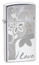 Zippo Love Floral Design Windproof Lighter 24816