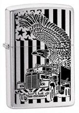 Zippo Trucker Eagle American Flag Z24826 Lighter