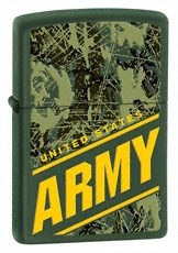 Zippo U.s. Army- Green Matte lights 24828