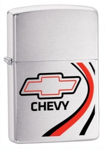 Zippo Chevy Bowtie Brushed Chrome lights 24833