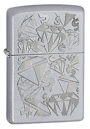 Zippo Diamonds & Dollars Satin Chrome Lighter(24882)