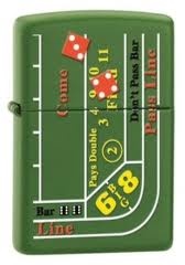 Zippo craps moss Green matte lighter (model 24893)