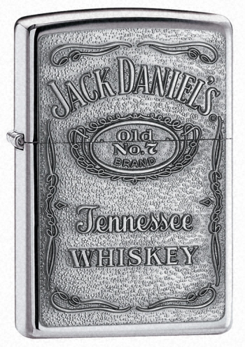 Zippo High Polish Chrome Pewter JD Lighter 250JD427