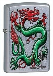 Zippo Kit Rae Green Dragon lights 28004