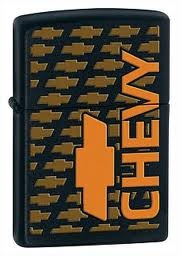 Zippo Chevy Emblem Black Matte Lighter (Model 28011)