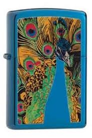 Zippo BS Peacock 28035 Translucent Sapphire Lighter