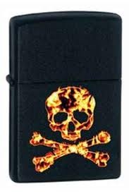 Zippo 28044 Skull & Crossbones Lighter Black Matte